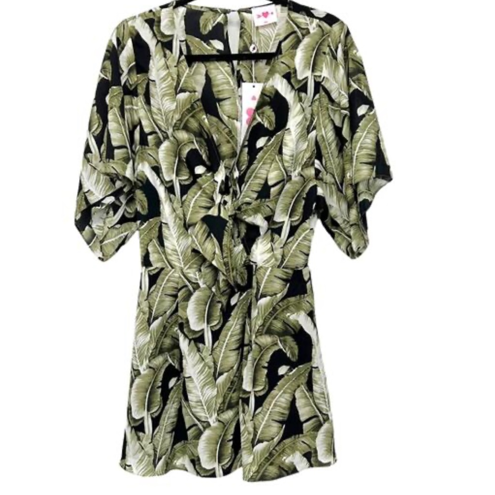 Buddy Love Tropical Leaf Print Dress